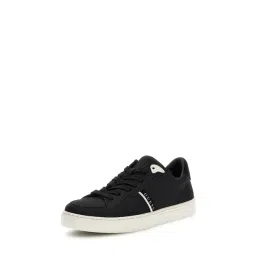 Guess Men Black Solid Lace-up Sneakers