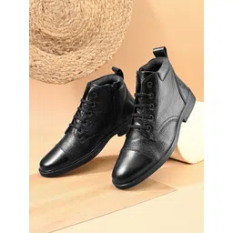 TSF Men Lace-Up Leather Boots