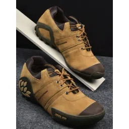 Woodland Men's Camel Casual Sneakers