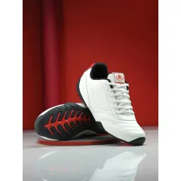 OFF LIMITS Men's Off-White, Red & Black Sneakers
