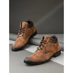 Vellinto Men Casual Block-Heeled Boots