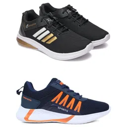 Free Kicks Men Multicoloured Mesh Marking Running Sports Shoes