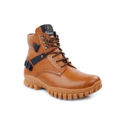 Shences Men's Tan Biker Boots