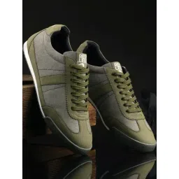 Spykar Men's BLAZE-CANVA Olive Casual Sneakers