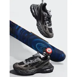 The White Pole Men's Dark Grey Casual Sneakers