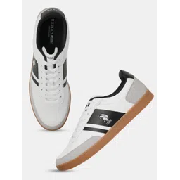 U.S. Polo Assn. Men Colourblocked PU Lace-Ups Sneakers