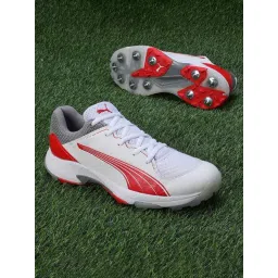 Puma Men's Spike 24.1 White Cricket Shoes