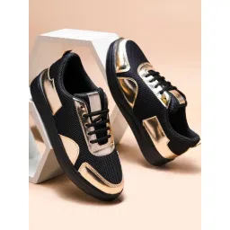TRYME Women's Gold Sneakers