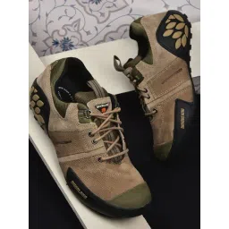 Woodland Men's Khaki Casual Sneakers