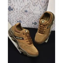 Woodland Men's Camel Casual Sneakers