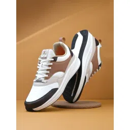 OFF LIMITS Men's Off-White, Brown & Mocha Mousse Running Shoes