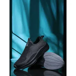 Asian Men's WONDERWALK PRO-21 Black & Grey Walking Shoes