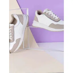 Mochi Women's White Casual Sneakers