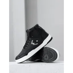 Lotto Men's Leggenda Hoop Star OG High Black & White Sneakers