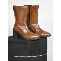 CLOG LONDON Women Block-Heeled Winter Boots