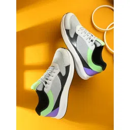 OFF LIMITS Men's FANTASTIC Light Grey, Black & Purple Running Shoes