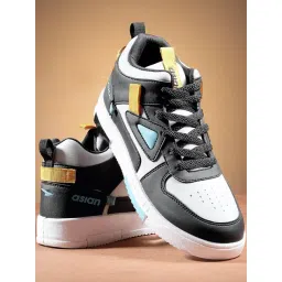 Asian Men's Grey & Black Casual Sneakers