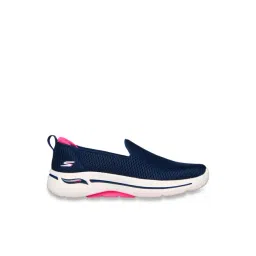 Skechers Women's GO WARK ARCH FIT - HAZEL Navy Hot Pink Walking Shoes