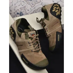 Woodland Men's Khaki Casual Sneakers