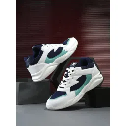 OFF LIMITS Men's ROGER Navy, Off White & Sea Green Running Shoes