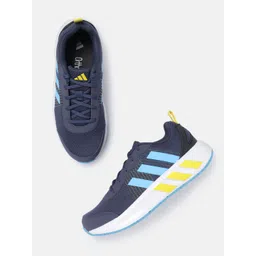 ADIDAS Men Woven Design Round-Toe Vac-Stroll Running Shoes with Striped Detail