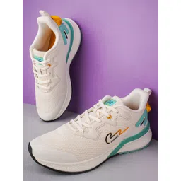 Campus Men Off White Mesh Running Shoes