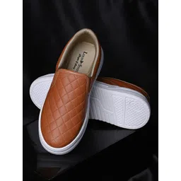LOUIS STITCH Men American Tan Casual Slip-On Lightweight Sneakers