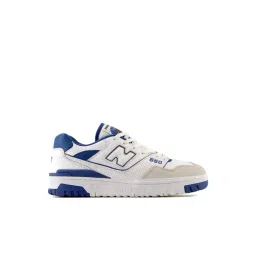 New Balance Men's Oyster White & Blue Sneakers