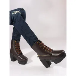 Kliev Paris Women Casual Block-Heeled Regular Boots