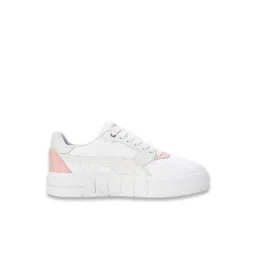 Puma Women's White & Frosted Ivory Cali Court Luxe Sneakers