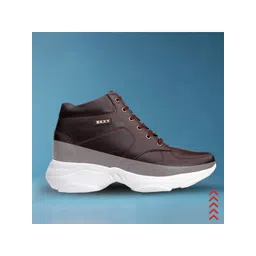 Bxxy Men Colourblocked Round Toe Height Increasing Lace-Up Regular Boots