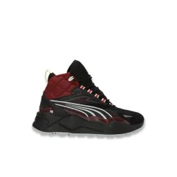 Puma Black Scuderia Ferrari RS-X Mid Unisex Motorsport Sneakers