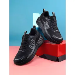bacca bucci Men Aerocore Lightweight Athleisure Sneakers with Comfort Midnight Black