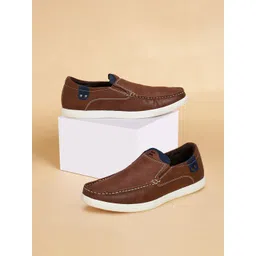 BYFORD by Pantaloons Men Colourblocked PU Slip-On Sneakers