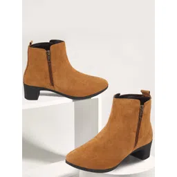 FAUSTO Women Block Heeled Regular Boots