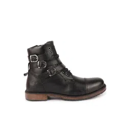 Fausto Men's Black Biker Boots