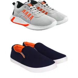 Free Kicks Men Multicoloured Mesh Marking Running Sports Shoes