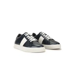 GUESS Men Colourblocked Leather Lace-Up Sneakers