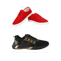 Free Kicks Men Multicoloured Mesh Marking Running Sports Shoes