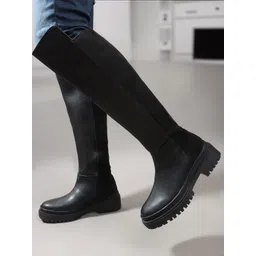 Carlton London Women Block-Heeled Winter Boots