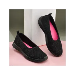 Campus JOYCE Women Black Slip-On Walking Shoes