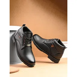 Vellinto Men Casual Mid-Ankle Boots Biker Boots