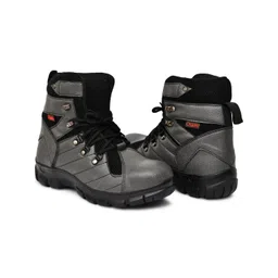 Ozarro Grey Synthetic Leather Casual Shoes