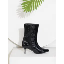 Sherrif Shoes Women Solid High Top Stiletto Heel Regular Boots