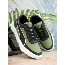 SAUCY BELLE Men Colourblocked Lace-Ups Round Toe Sneakers