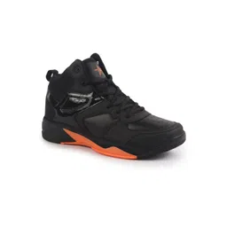 FAUSTO Men Colourblocked PU High-Top Sneakers