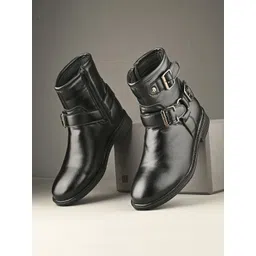 AfroJack Women Casual Block-Heeled Regular Boots