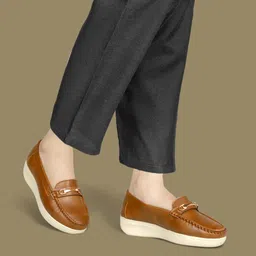 Women Shoes Soft Comfortable Slip-On Buckle Loafers for Casual & Office Wear Loafers For Women