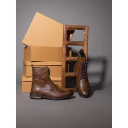 Delize Men Casual Block-Heeled Regular Boots