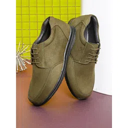 Provogue Men Leather Round Toe Sneakers Fashion
